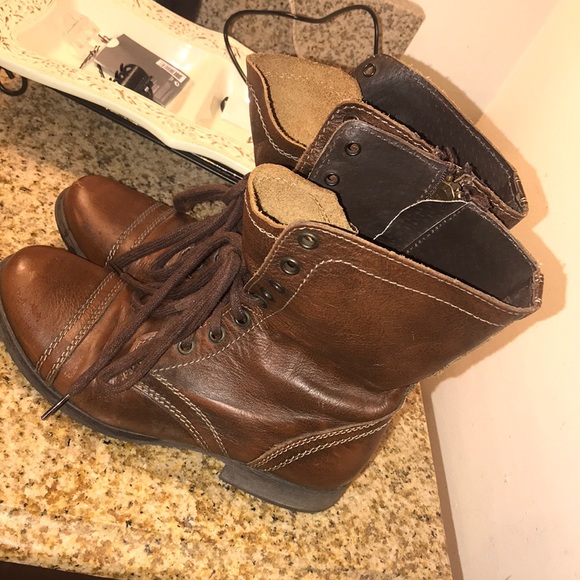 Combat leather lace boots - Picture 3 of 4